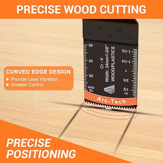 Oscillating Saw Blades, PECHAM 64PCS Professional Universal Titanium Multitool Blades for Wood Plastics Metal Quick Release Multi Tool Kits Fit Rockwell Ridgid Ryobi Milwaukee Chicago Craftsman