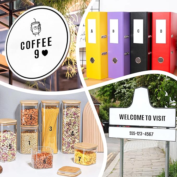 Letter Stickers Small Alphabet Stickers Numbers and Letters Self Adhesive Vinyl Waterproof Sticker for Scrapbooking, Water Bottles,Cup,Mailbox Address,Sign,DIY Crafts Art (Black, 0.5 Inch)