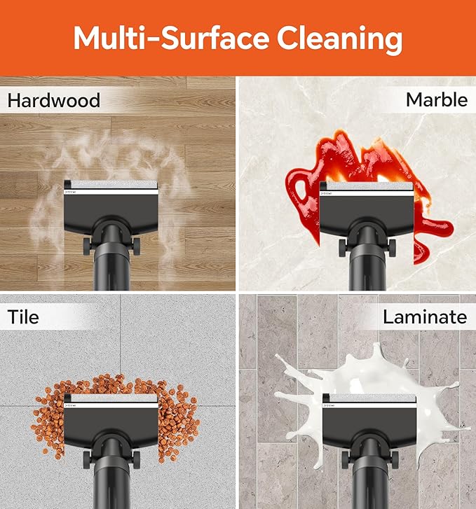 IMAGIC M3 Wet Dry Vacuum Cleaner, Cordless Vacuum Mop All in One for Hard Floors, Lightweight Floor Cleaner for Sticky Messes with Edge Cleaning, Self-Cleaning and Hot Air Drying, Grey