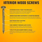 Velocity Interior 1 1/2 Inch Wood Screws Contractor Pack (Size #6, 876 Pcs) – Self Tapping Screws with Phillips Bits, Stick Tight Technology, Carbon Steel with Zinc Plating, Durable Storage Organizer
