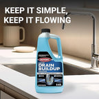 Roebic K-67 Liquid Drain Cleaner, Pipe Buildup Remover with Bacteria Enzymes for Household Drains and Sink Traps, Safe for Kitchen and Bathroom Sink, 32 fl oz
