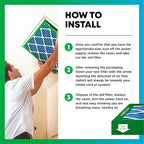 Filterbuy 20x24x2 Air Filter MERV 13 (MPR 1900) Health Defense Replacement (6-Pack), Electrostatic Pleated HVAC AC Furnace Filters, Made in USA (Actual Size: 19.38 x 23.38 x 1.75)