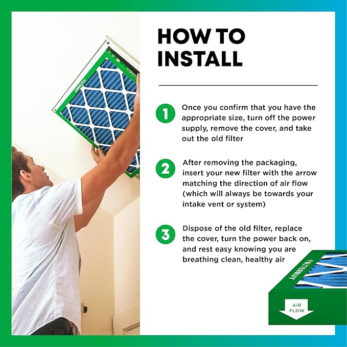 Filterbuy 13x21.5x1 Air Filter MERV 13 (MPR 1900) Health Defense Replacement (6-Pack), Electrostatic Pleated HVAC AC Furnace Filters, Made in USA (Actual Size: 12.88 x 21.50 x 0.75)