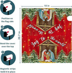 Kawani Christmas Magnetic Mailbox Covers - Merry Christmas Joy to The World - Standard Size 25.5x21 Inch Winter Holiday Xmas Decorative Post Letter Box Cover for Garden Yard Decor