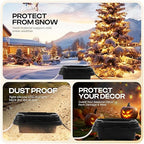 SockitBox – The Original Weatherproof Connection Box – Indoor & Outdoor Electrical Power Cord Enclosure for Timers, Extension Cables, Holiday Lights, Power Tools, Fountains & More – Size Small – Black