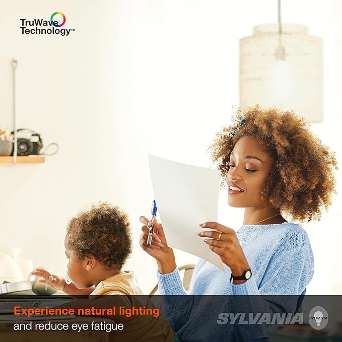 SYLVANIA LED TruWave Natural Series A19 Light Bulb, 60W Equivalent, Efficient 8W, Dimmable, Medium Base, 800 Lumens, Clear, 2700K, Soft White(40804), Daylight, 16 Count (Pack of 1)