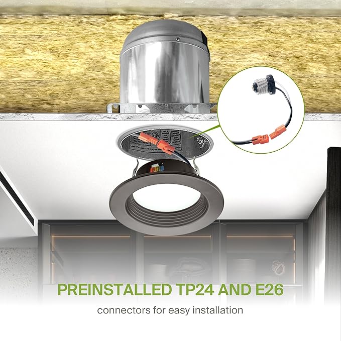 ASD 4 Inch Retrofit LED Recessed Lighting | Metal Trim Bronze 10W 849LM 120V 2700K-5000K Adjustable Ceiling Downlights | Triac Dimmable Wet Rated Room Can Lights, ETL Energy Star, 12 Pack