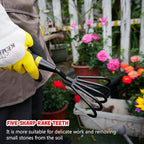 Stainless Steel Hand Cultivator - Garden Rake: Great for Heavy - Duty Soil Loosening, Planting and Weed Removal