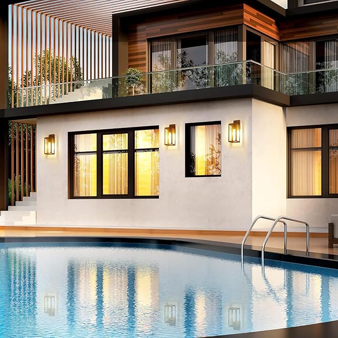 Dusk to Dawn Outdoor Lighting Fixtures for House, ORB Sensor Porch Exterior Lights Wall Mount, Anti-Rust Wall Light, Wall Sconce Lamp, Waterproof Wall Lantern for Garage, 2-PACK