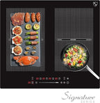 K&H SIGNATURE SERIES 4 Burner 24 Inch Built-in Induction FLEX Electric Stove Top Ceramic Cooktop SLIDER Touch Control 240V 6800W IN24-6004FLX