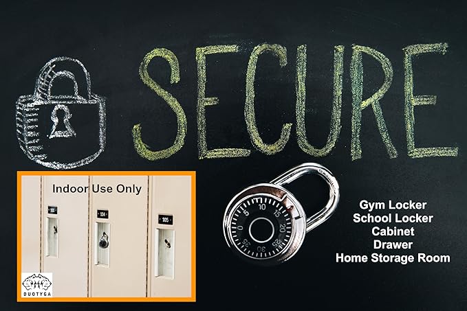 Combination Locker Lock, 60 Pack, Digital Combination Padlock for Toolbox, School and Gym Locker, Employee and Case, Black