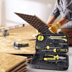 DOWELL Small Mini Tool Set School College Student Kids Dorm Tool Set Kit Home Repair Hand Tools with Tool Box Storage Case Upgraded HYT9