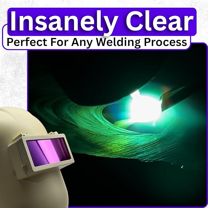 The Heir 2-Tone | Blue/Purple Shade 11 Welding Lens | Changes Color With Angle - Blue/Purple | 2" x 4.25" | Extremely Clear Fixed Shade 2x4 Welding Lens