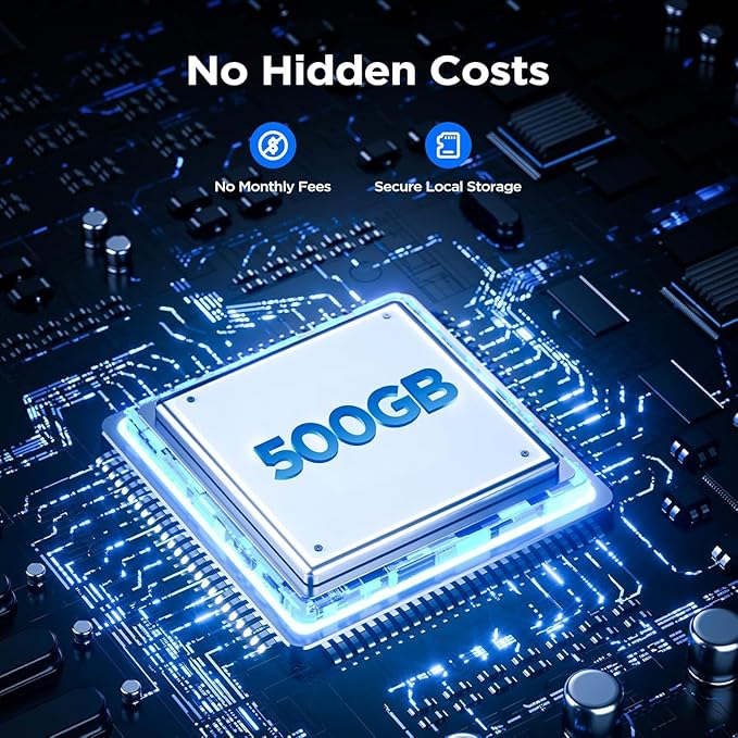 4MP Dual Lens Home Security Camera System Wireless, Security Cameras Wireless Outdoor 24/7 Record, Auto Tracking, 5G & 2.4G WiFi, Night Vision, 2-Way Audio, 360° PTZ, 10CH 4K NVR 500GB No Subscription