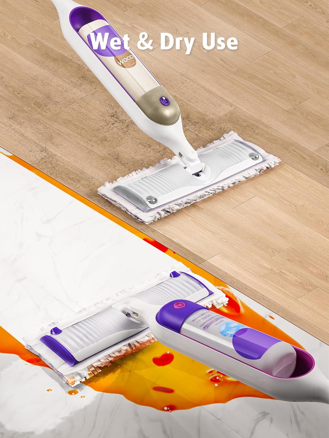 AIR U+ 48 Pack Disposable Power Mop Pads Refills for Swiffer Power Mop, Unscented 14-Layer Thickened Multi-Surface Replacement Mopping Refills Pads for Floor Surface Cleaning