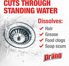 Drano Max Gel Drain Clog Remover and Cleaner for Shower or Sink Drains, Unclogs and Removes Hair, Soap Scum and Blockages, 80 Oz, Pack of 2