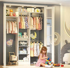 48" Small Closet Organizer, 4FT Closet System for Small Closets with 4 Hanging Rods & 3 Shelves, 80"H Small Closet Organizers and Storage for Bedrooms, Cloakrooms, White