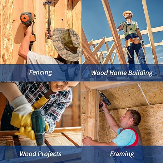 #8x1-1/4 Wood Screws, Deck Screws 300 Pcs, Rust Resistant, Torx Exterior Screws for Construction Fence, Includes 2 Pcs T25 Star Bits, Brown