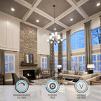 TORCHSTAR Basic Series 12-Pack 8 Inch Ultra-Thin LED Recessed Lighting with Junction Box, Aluminum, 4000K Cool White, 5%-100% Dimmable Slim Recessed Downlight, 18W 1440LM, ETL and Energy Star