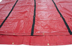 Mytee Products 20' x 27' Flatbed Truck 18 Oz Lumber Tarp with 6 FT Drop - Red Heavy Duty Vinyl Waterproof Tarp for Trailers to Protect Cargo from Wind, Rain, Snow and Sun