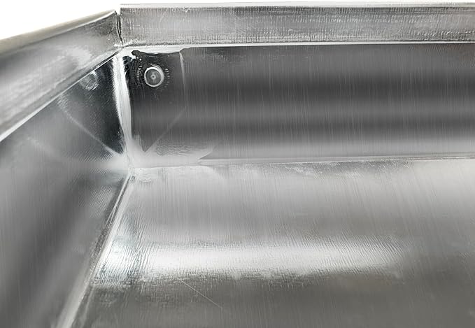 26GA Galvanized Drain Pan - Rust-Free Made for Electric Water Heater & Air Conditioning Units Protects Floor from Water Damage (Without Hole, 24" x 24" x 2")