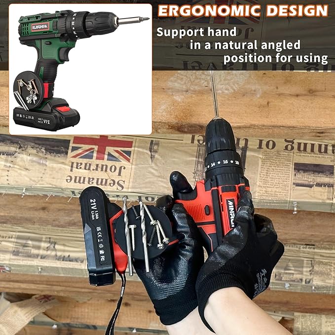 MUTUACTOR Tool Holster Drill Holder,Anti-Slip Magnetic Holders for Power Drills,2Pack Strong Handy Magnet Drill Bit Holder for Cordless Driller Impact Wrench Screws Bits Nails and Magnetic Hardware