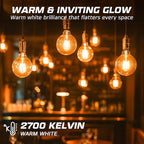 OHLECTRIC G16.5 Incandescent Globe Bulb (4-Pack) Decorative Light Bulb, 25 Watt, E12 Candelabra Base, Dimmable, 2700K Warm White, Clear Bulb, 232 Lumens. 120 Volt, Decorative G16½ Clear Light Bulbs