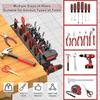 2Pcs Metal Screwdriver Organizer, Wall Mount Plier Organizer Hammer Holder, Hand Tool Storage Rack for Garage Workshop Workbench (Black, 2PCS)