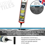 Precision 300ml from Floor-Fix Pro - Fix Loose Tiles - for Loose & Hollow Tiles, Wood, LVT & Laminate - Includes 1.9mm Syringe Tip - Adjustable to 6mm + Anti-Clog Performance (Pack of 3)
