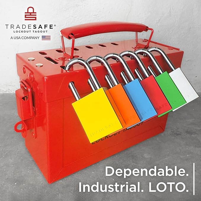 TRADESAFE Lockout Tagout Locks Set - 10 Yellow Aluminum Loto Locks, Keyed Different Lock Out Tag Out Padlocks, 2 Keys Per Lockout Padlock, OSHA Compliant