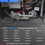 93844 & 91638 | RV Water Heater Solenoid Gas Control Valve w/Main Burner Tube Fit for Dometic Atwood 6 Gallon Water Heater GCH6-XX, GC6A-XX, GH6-XX, G6A-XX, GCH6A-XX, GC6AA-XX