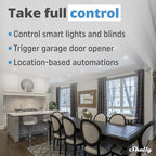 Shelly Blu Button Tough Ivory | Bluetooth-Operated Multi-click Action and Scenes Activation Button | Versatile Control | Home Automation | IP54 Waterproof | Highly resilient | Broad range