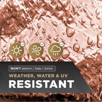 ATERET 8' x 10' Super Heavy Duty 16 Mil Brown Poly Tarp Cover - UV Resistant, Thick Waterproof, Rip and Tear Proof Tarpaulin with Grommets and Reinforced Edges