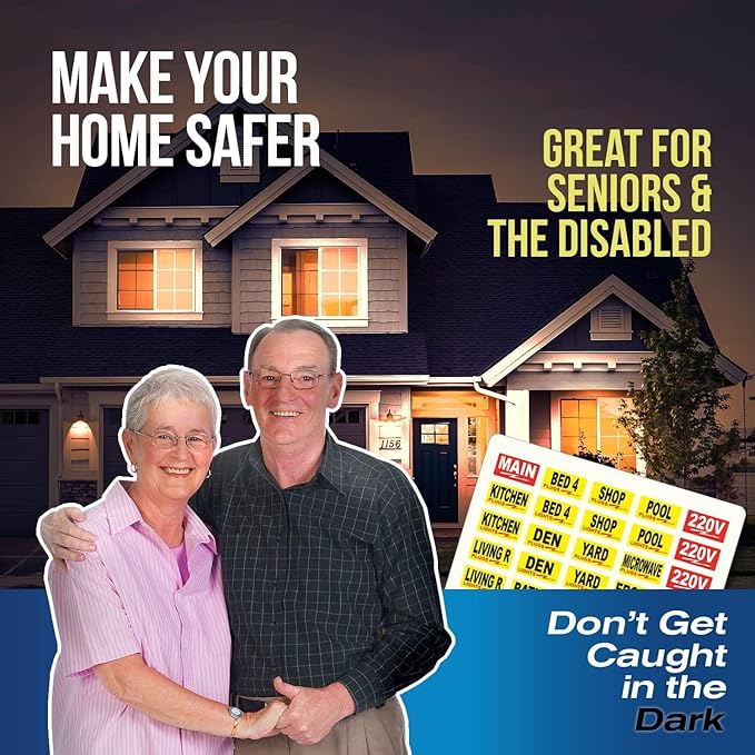 170 Circuit Breaker Decals - 100 AMP Set - Vinyl Labels for Breaker Panel Boxes - for Home or Office, Apartments and Electricians - Place on Directory, Switch or Fuse - Bright “Easy Read” Color.