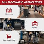 5-Drawers Rolling Tool Chest, Tool Chest with Wheels and Drawers, Rolling Box with Locking System, Tool Box with Wheels for Garage, Warehouse, Workshop (Black, 5 Drawers)