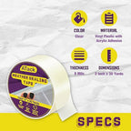 ATack Transparent Window Weather Sealing Tape, 2-Inch x 30 Yards, Clear Window Draft Isolation Sealing Film Tape- No Residue, Surface-Safe, Wood-Safe, Removes Cleanly