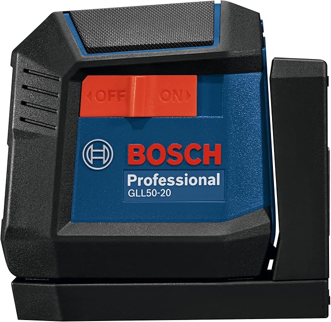 BOSCH GLL50-20 50 Ft Self-Leveling Cross-Line Laser, Includes Integrated Magnetic Mount & 2 AA Batteries