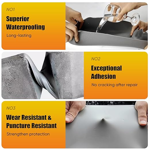 Concrete Crack Filler, 2 PCS Self Leveling Cement Crack Sealant, Quick-Drying Sealing Adhesive Repair Sealer for Driveways, Sidewalks, Patios, Waterproof Outdoor Joint Caulking Glue, Gray