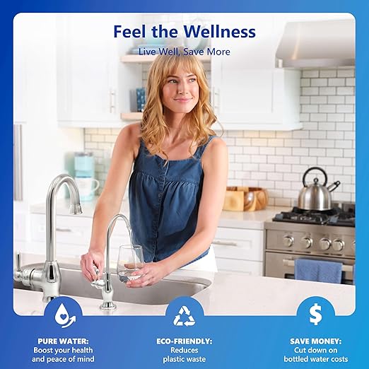 Express Water Reverse Osmosis Water Filtration System – 5 Stage RO Water Filter System with Faucet and Tank – Under Sink Water Filter – 100 GPD