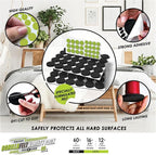 Slipstick Gorilla Felt 1 Inch Furniture Pads (88 Piece Combo) Premium Furniture Pads & Chair Leg Floor Protectors for Hardwood Floors & Hard Surfaces