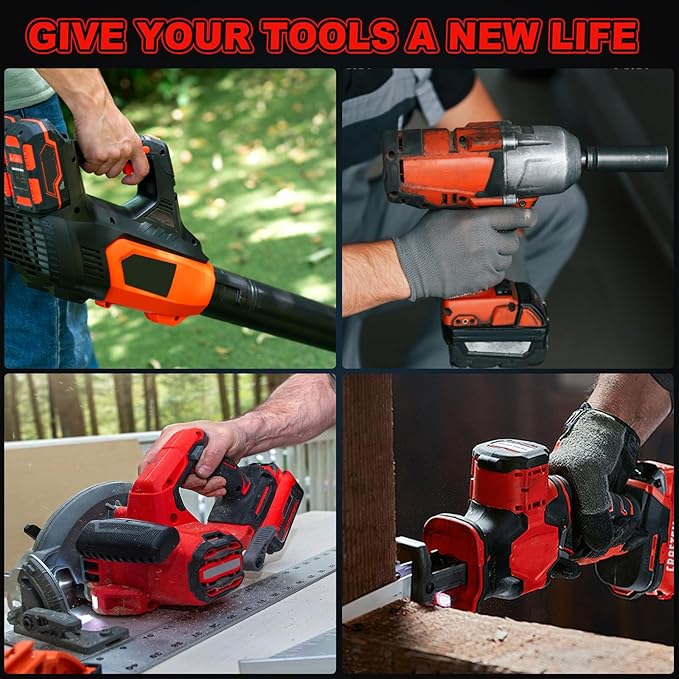 Upgrade 2-Pack 20V 8.0Ah Replacement for Craftsman 20V Battery V20 Lithium ion Batteries Compatible with CMCB205 CMCB204 CMCB206 CMCB202 CMCB201 20V Cordless Power Tools