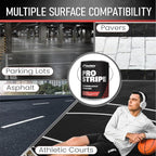 Pro Stripe Line Marking Paint – Courts, Parking Lots & Surface Restoration - (White, 1 Quart)