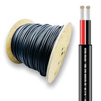 National Wire&Cable - 20/2 Tinned Copper Professional Wire (1000 Feet) 20 AWG Gauge Stranded PVC Cord - 2 Conductor Electrical Wire - Made in USA - CL Rated/ETL Listed - LED Light, Low Voltage Cable