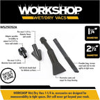 WORKSHOP Wet/Dry Vacs Shop Vacuum Accessories WS25052A Car Cleaning Kit for Wet Dry Vacuum Cleaners, 1-1/4-inch Vac Attachments with 2-1/2-inch Hose Adapter, Designed for Automotive Detailing