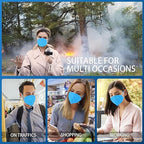 Hotodeal KN95 Face Mask 20PCS,5 Layers Cup Dust Mask Against PM2.5 from Fire Smoke, Dust, for Men, Women, Essential Workers(Blue)