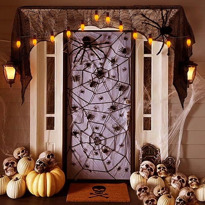 GOOTHY 25 Pack C9 Orange Halloween Replacement Light Bulb, C9 Orange Christmas Lights Bulbs for Halloween Outdoor Patio String Lights, E17 Intermediate Base Night Light Bulbs, 7 Watt, 120 Volt