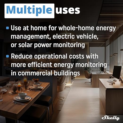 Shelly Pro 3EM 3CT 63 | Wi-Fi & LAN 3-Phase Professional Smart Energy Meter | DIN Rail | Home Automation | Compatible with Alexa & Google Home | iOS Android App | No Hub | Photovoltaic Ready