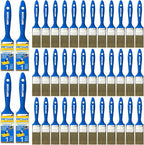 1.5 Inch Paint Brush Set, 40 Pack, 1-1/2 Inch (38mm) Flat Paint Brushes for Walls, Furniture, Crafts, Professional DIY Painting & Touch-Ups