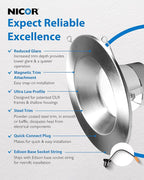 NICOR DLR56609120SNK DLR56(v6) 5/6-inch Nickel 900 Lumen Selectable Recessed LED Downlight