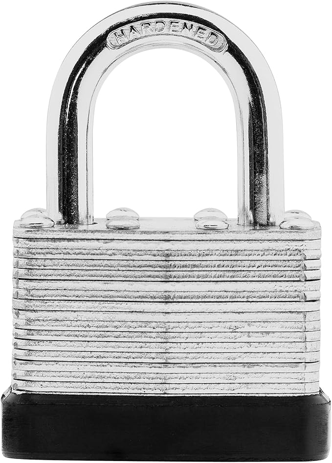 3-Pack Keyed Alike Laminated Steel Padlocks Keys, 1-3/4" Wide, Heavy Duty Pad Lock Set with Same Keys